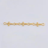 Herraje Retazo Cruz 0.7 g / 1 3/4 in Oro Amarillo 18K