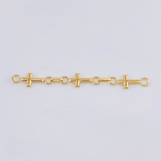 Herraje Retazo Cruces 0.7 g / 1 1/2 in Oro Amarillo 18K