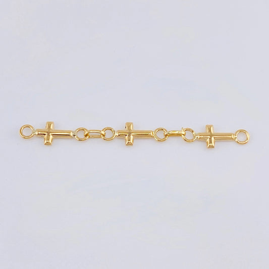 Herraje Retazo Cruz 0.7 g / 1 3/4 in Oro Amarillo 18K