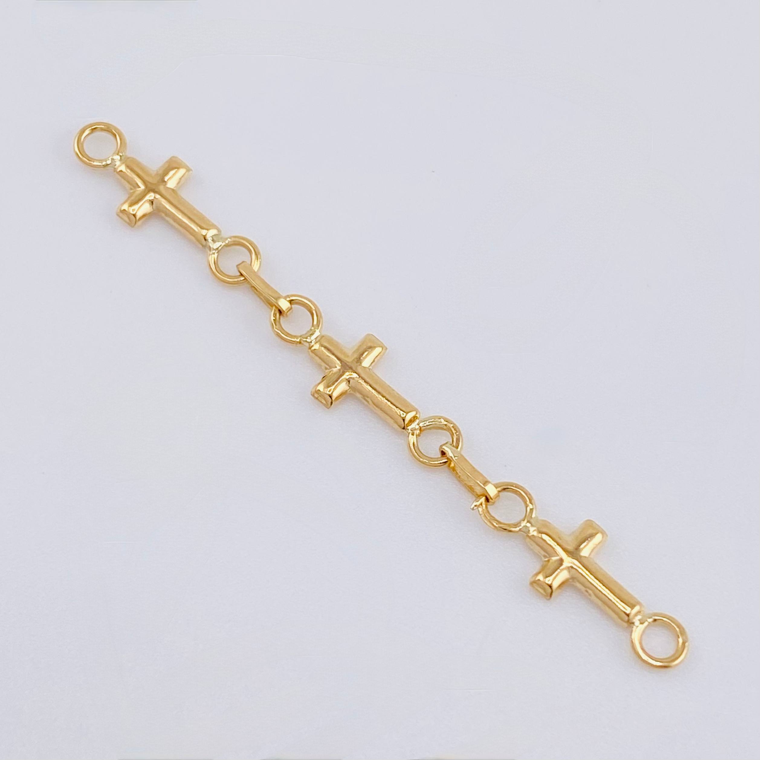 Herraje Retazo Cruces 0.7 g / 1 1/2 in Oro Amarillo 18K