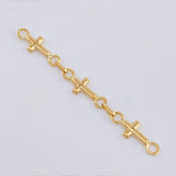 Herraje Retazo Cruces 0.7 g / 1 1/2 in Oro Amarillo 18K