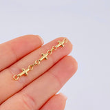Herraje Retazo Cruces 0.7 g / 1 1/2 in Oro Amarillo 18K