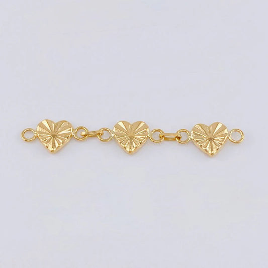 Herraje Retazo Corazón Diamantado 1 g / 1 3/4 in Oro Amarillo 18K