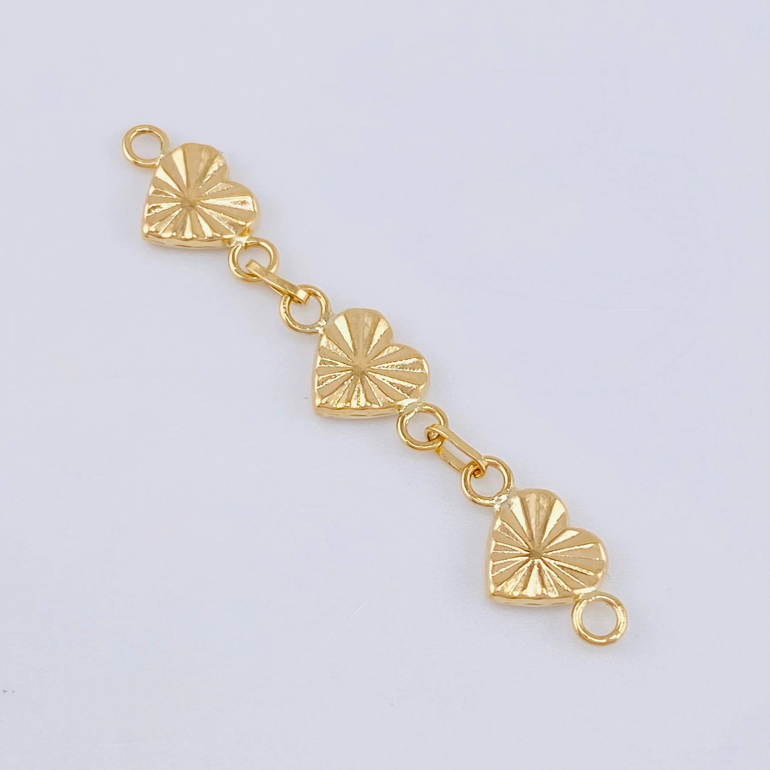 Herraje Retazo Corazón Diamantado 1.5 g / 1 3/4 in Oro Amarillo 18K