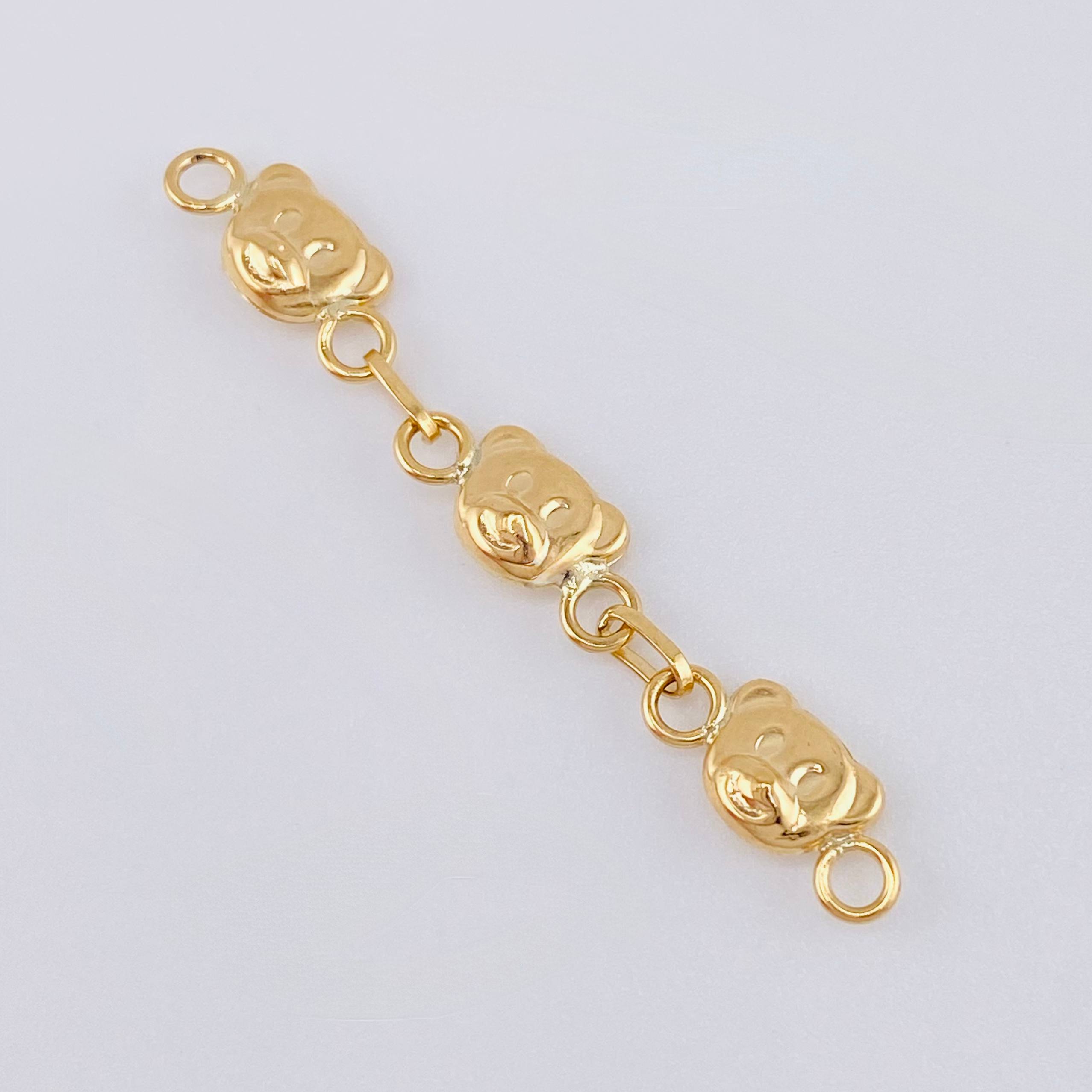 Herraje Retazo Cara De Oso 0.85 g / 1 1/2 in Oro Amarillo 18K