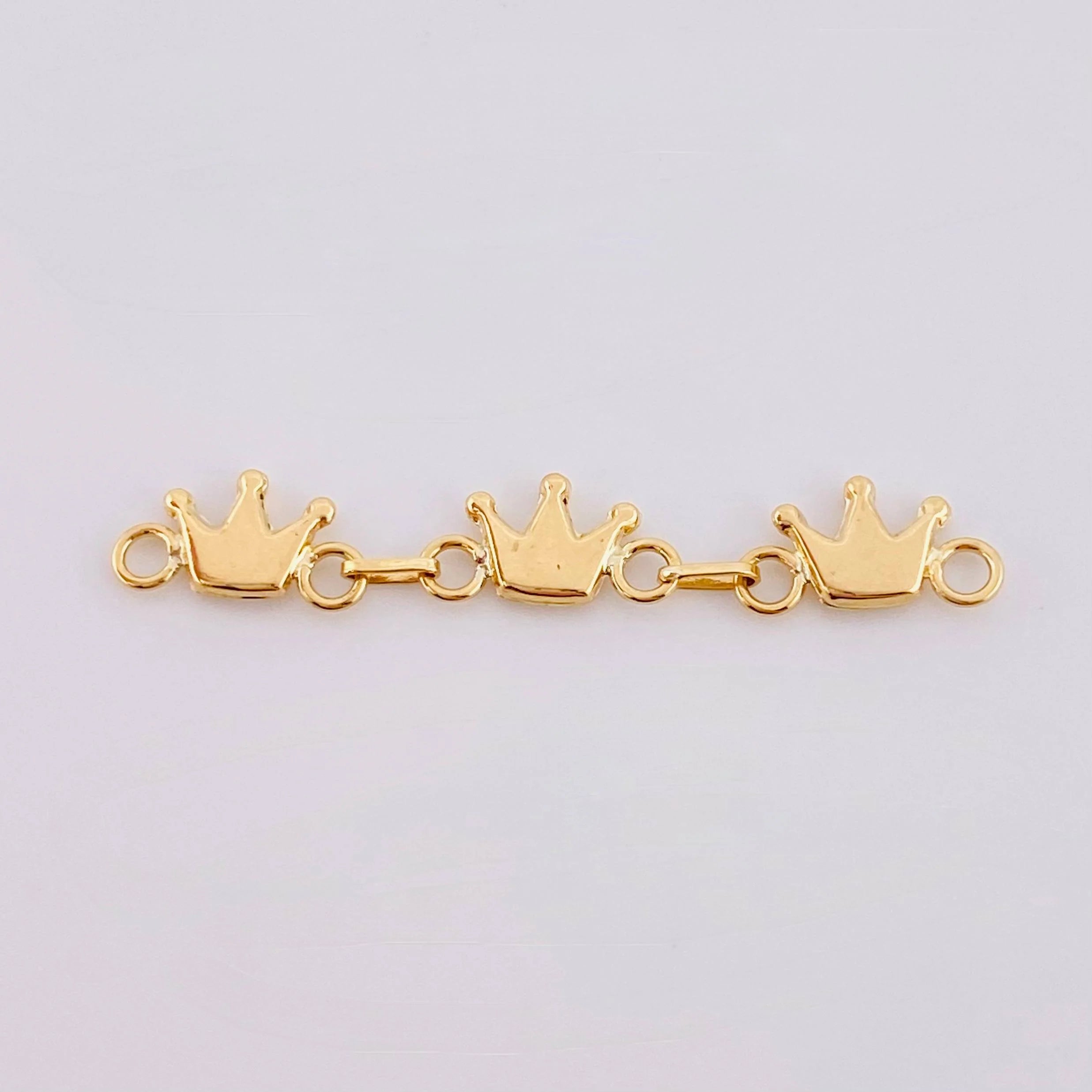 Herraje Retazo Coronas 0.85 g / 1 1/2 in Oro Amarillo 18K