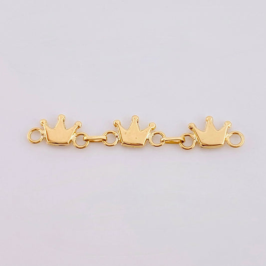 Herraje Retazo Coronas 0.85 g / 1 1/2 in Oro Amarillo 18K