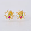 Virgin Guadalupe Stud Earrings 1.3 g / 1/2 in 18K Yellow Gold