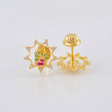 Topos Virgen Guadalupe Estrellada 1.3 g / in Oro Amarillo 18K