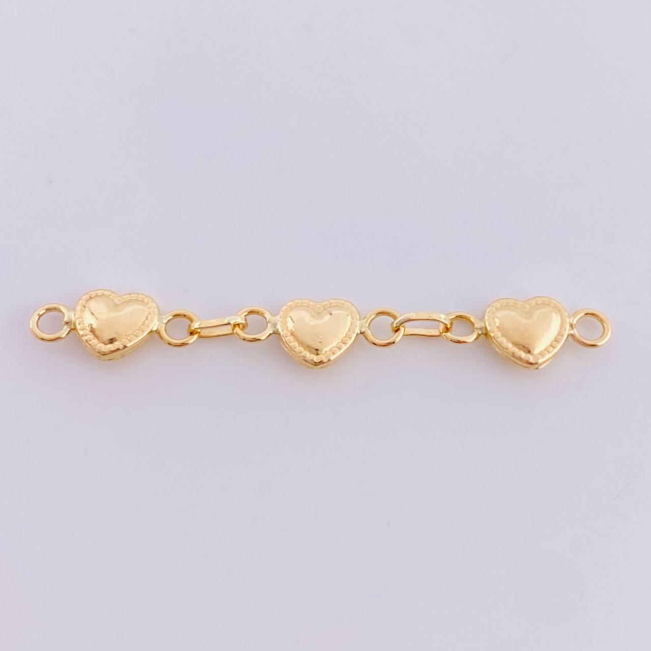 Herraje Retazo Corazones Bordeados 0.85 g / 1 3/4 in Oro Amarillo 18K