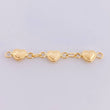 Herraje Retazo Corazones Bordeados 0.85 g / 1 1/2 in Oro Amarillo 18K