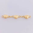 Herraje Retazo Corazón Bordeado 0.8 g / 1 1/2 in Oro Amarillo 18K