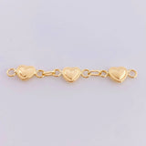 Herraje Retazo Corazón Bordeado 0.8 g / 1 1/2 in Oro Amarillo 18K