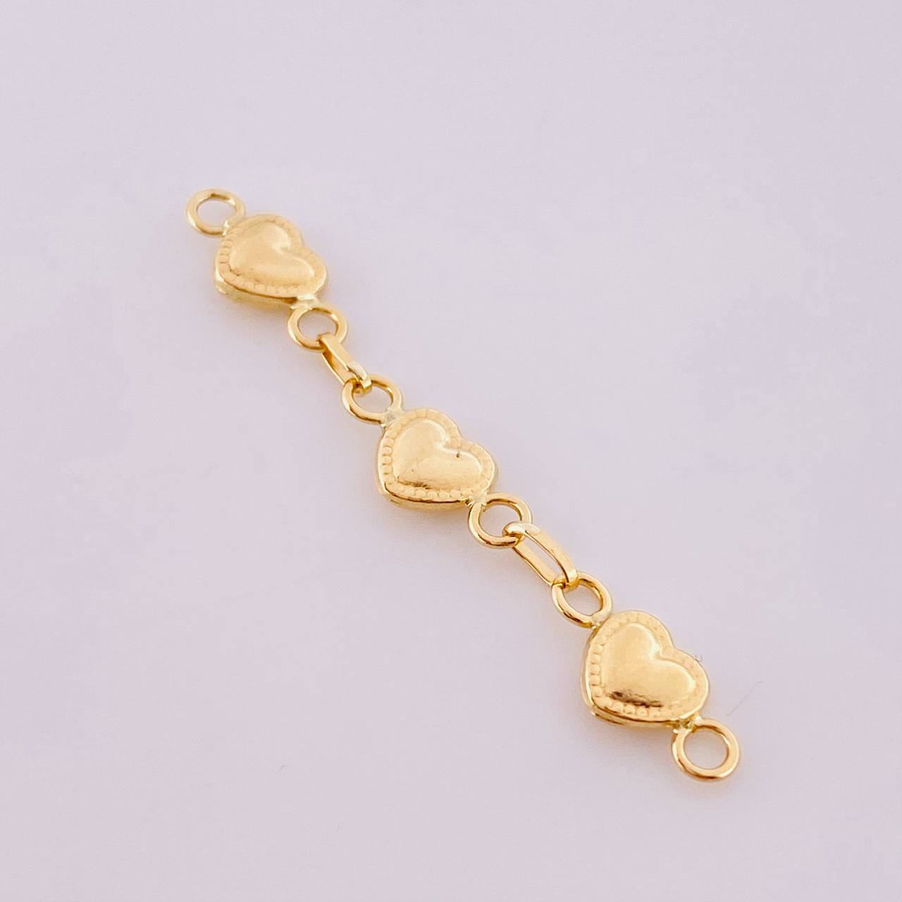 Herraje Retazo Corazones Bordeados 0.8gr / 1 3/4 in / Oro Amarillo 18K ©