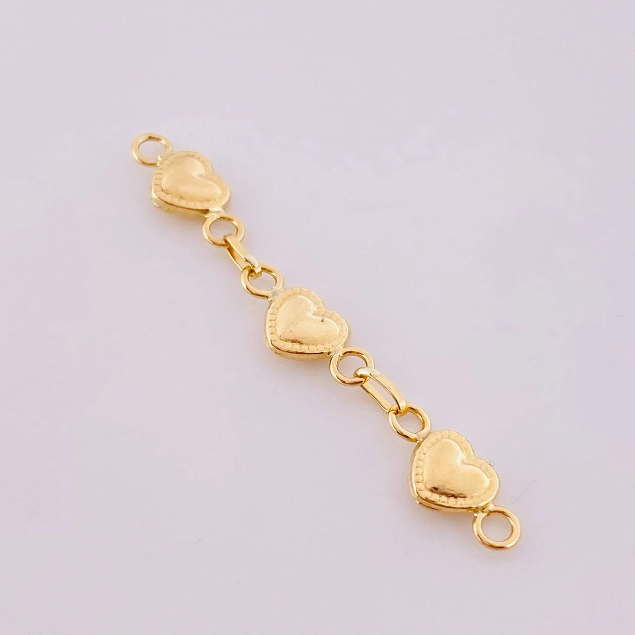 Herraje Retazo Corazón Bordeado 0.8 g / 1 1/2 in Oro Amarillo 18K