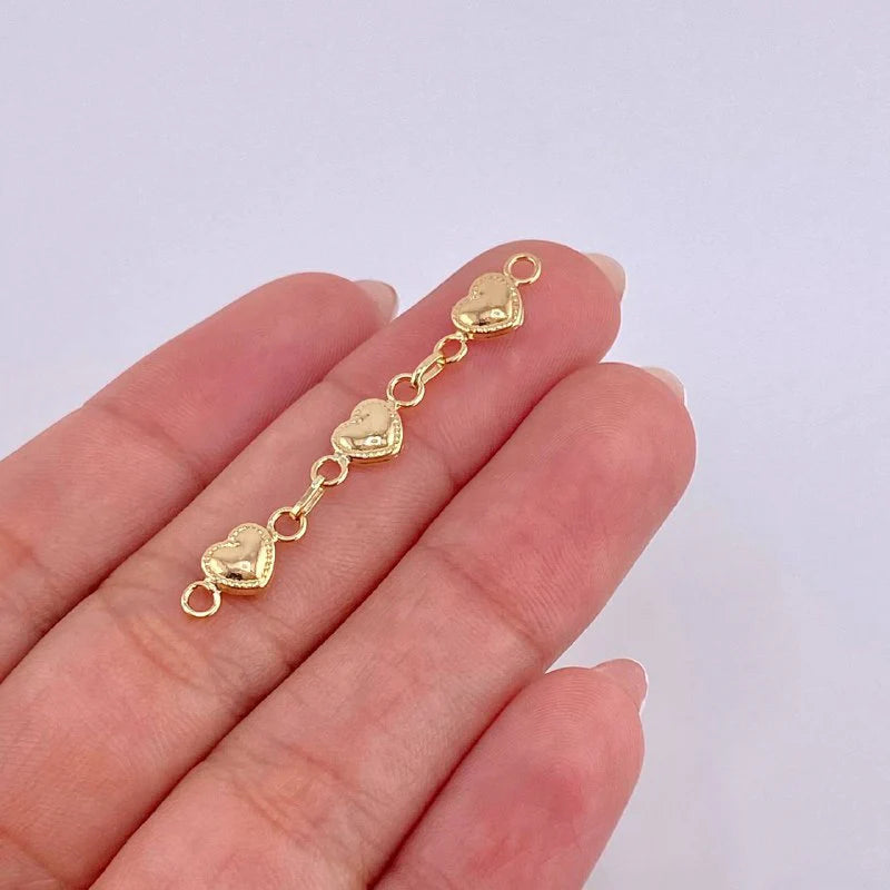 Herraje Retazo Corazón Bordeado 0.8 g / 1 1/2 in Oro Amarillo 18K