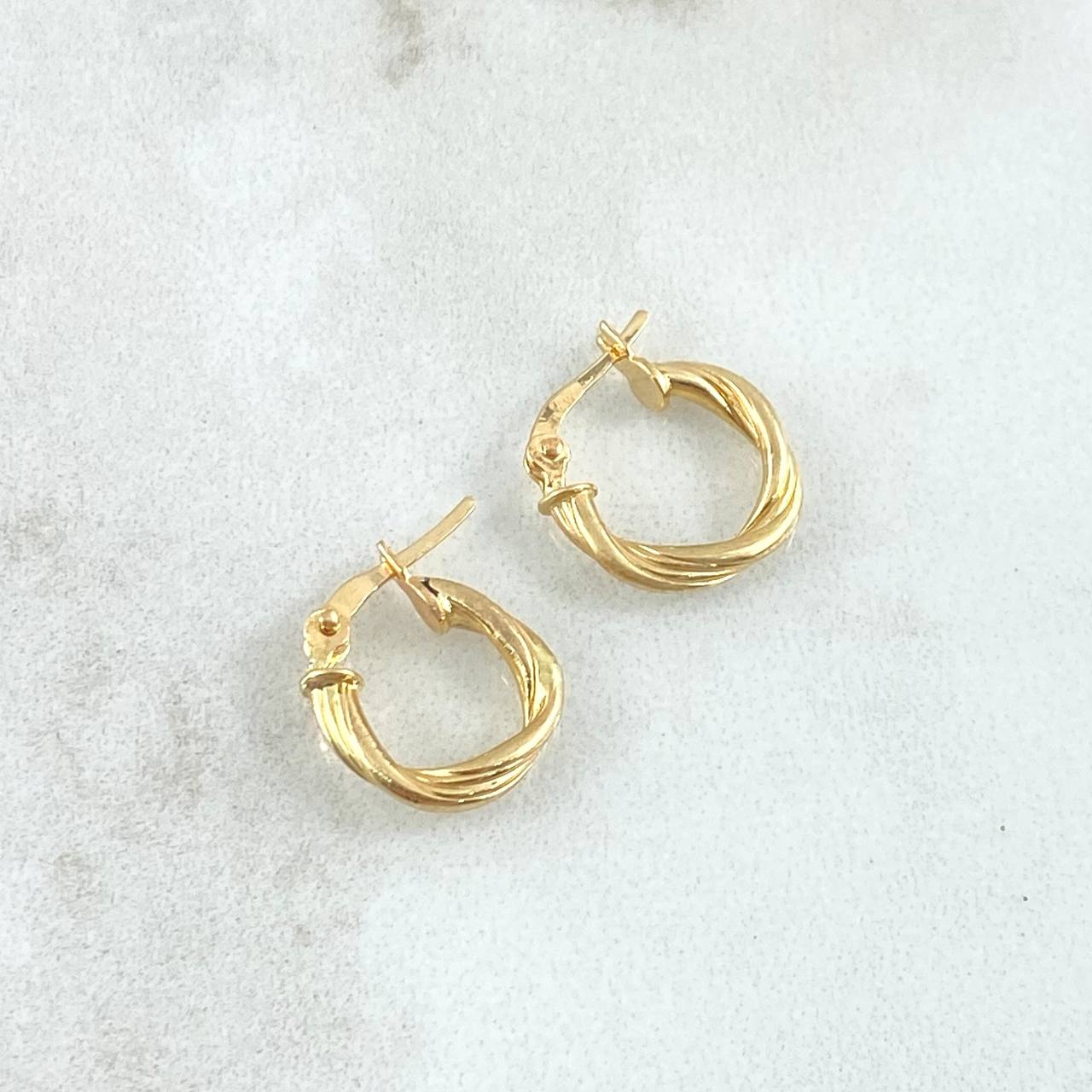 Hoop Earrings Tere 1gr / 1/2 in / 18K Gold