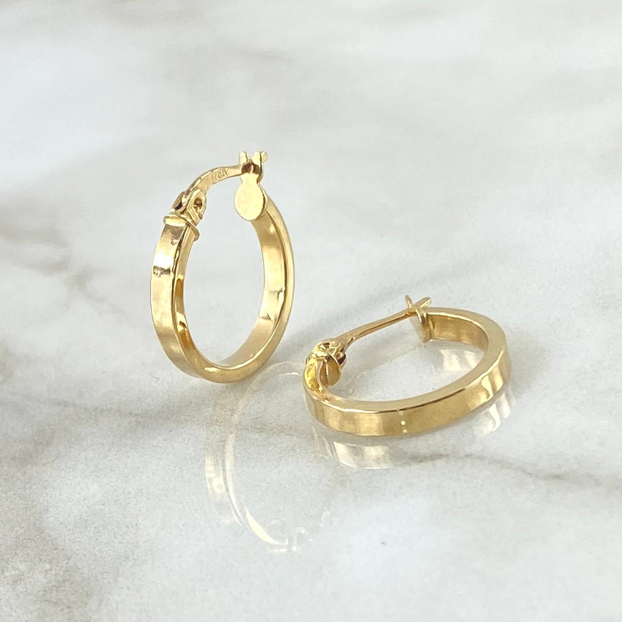 Hoop Earrings Diani 1.55gr / 2.2cm / Yellow Gold 18K ©