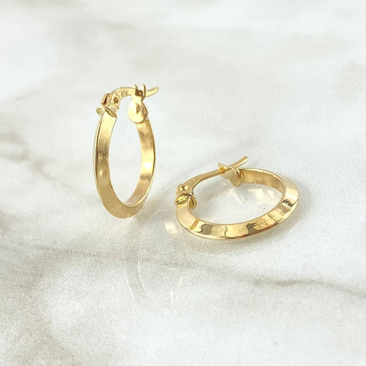 Hoop Earrings Clau 0.7 g / 1/2 in Yellow Gold 18K