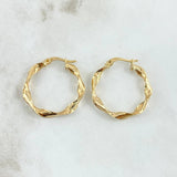 Hoop Earrings Bella 2.15gr / 2.8cm / 18K Yellow Gold