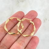 Hoop Earrings Bella 2.15gr / 2.8cm / 18K Yellow Gold