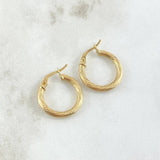 Hoop Earrings Lore 1.9gr / 2cm / Twisted 18K Yellow Gold *
