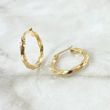 Candongas Sami 2.15gr / 2.4cm / Entorchadas Oro Amarillo 18K *