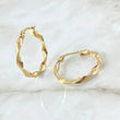 Hoop Earrings Weigh 2.15gr / 2.8cm / 18K Yellow Gold
