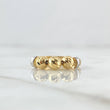 Anillo Trio De Bolas 1.9gr / T9 / 5mm Bolas Diamantadas Dos Oros Amarillo Blanco 18K ©