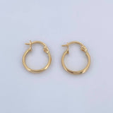 Hoop Earrings Vick 0.9gr / 0.6in / 18K Gold &