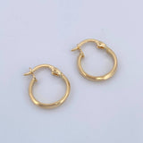 Hoop Earrings Vick 0.9gr / 0.6in / 18K Gold &
