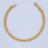 Rope Bracelet 3.85gr / 7.8in / +3 18K Gold &