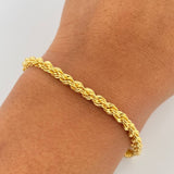 Rope Bracelet 3.85gr / 7.8in / +3 18K Gold &
