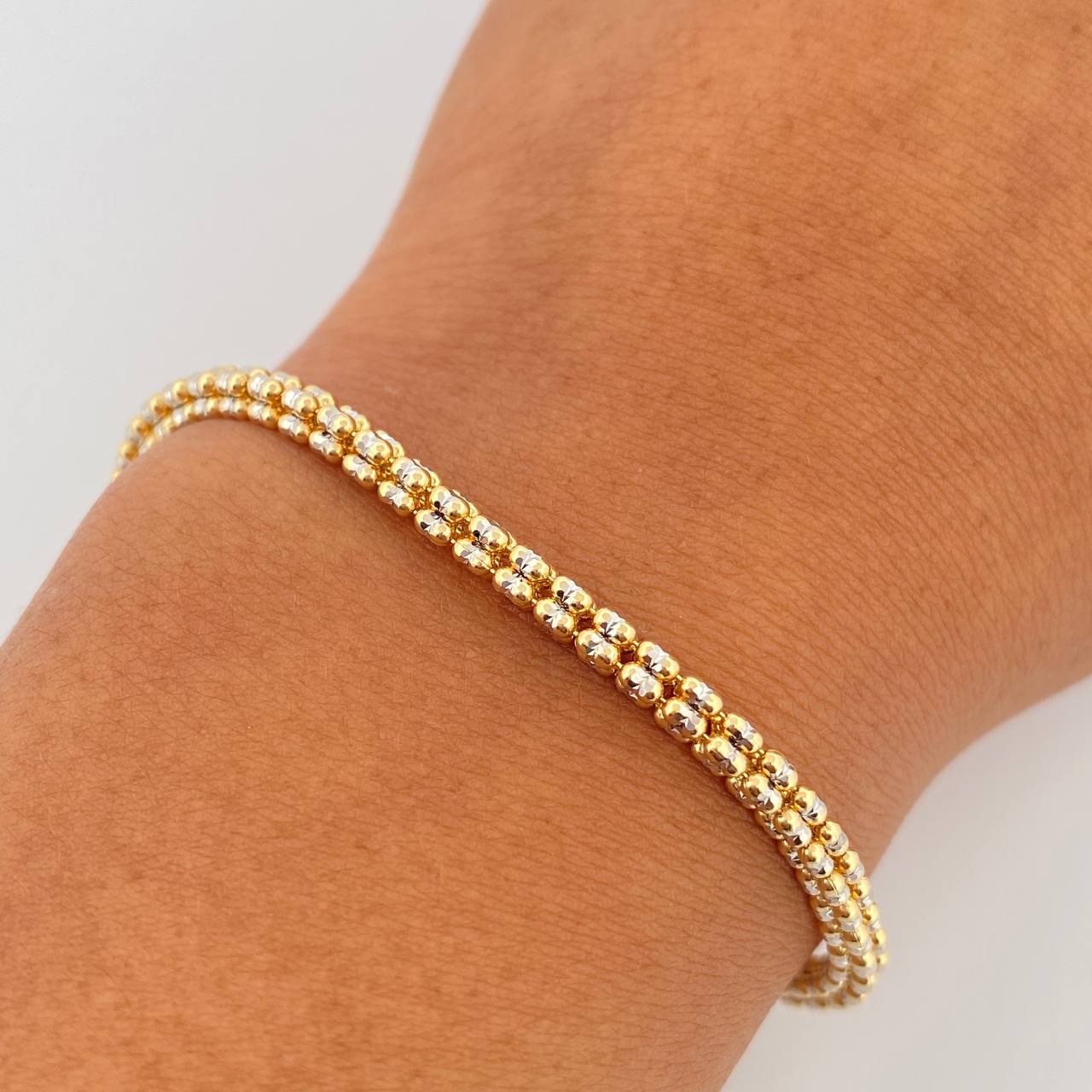 Ice Bracelet 8.3gr / 8.0in / +4 18K Gold $