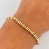 Ice Bracelet 8.3gr / 8.0in / +4 18K Gold $