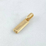 Pendant Bar 1.3gr / 1.9cm (0.7in) / Nac.Esp.18K Gold &