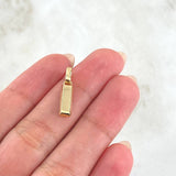 Pendant Bar 1.3gr / 1.9cm (0.7in) / Nac.Esp.18K Gold &