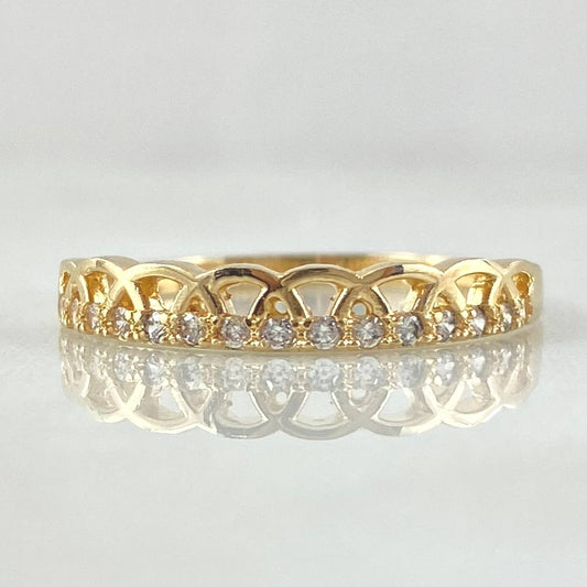 Anillo Olas Intercaladas 1.75gr / T7 / Oro 18K