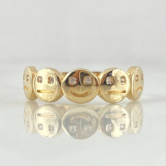 Anillo Emojis 2.4gr / T6 3/4 / Oro 18K
