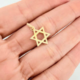 Pendant Star of David 0.4gr / 3/4 in / Yellow Gold 18K %