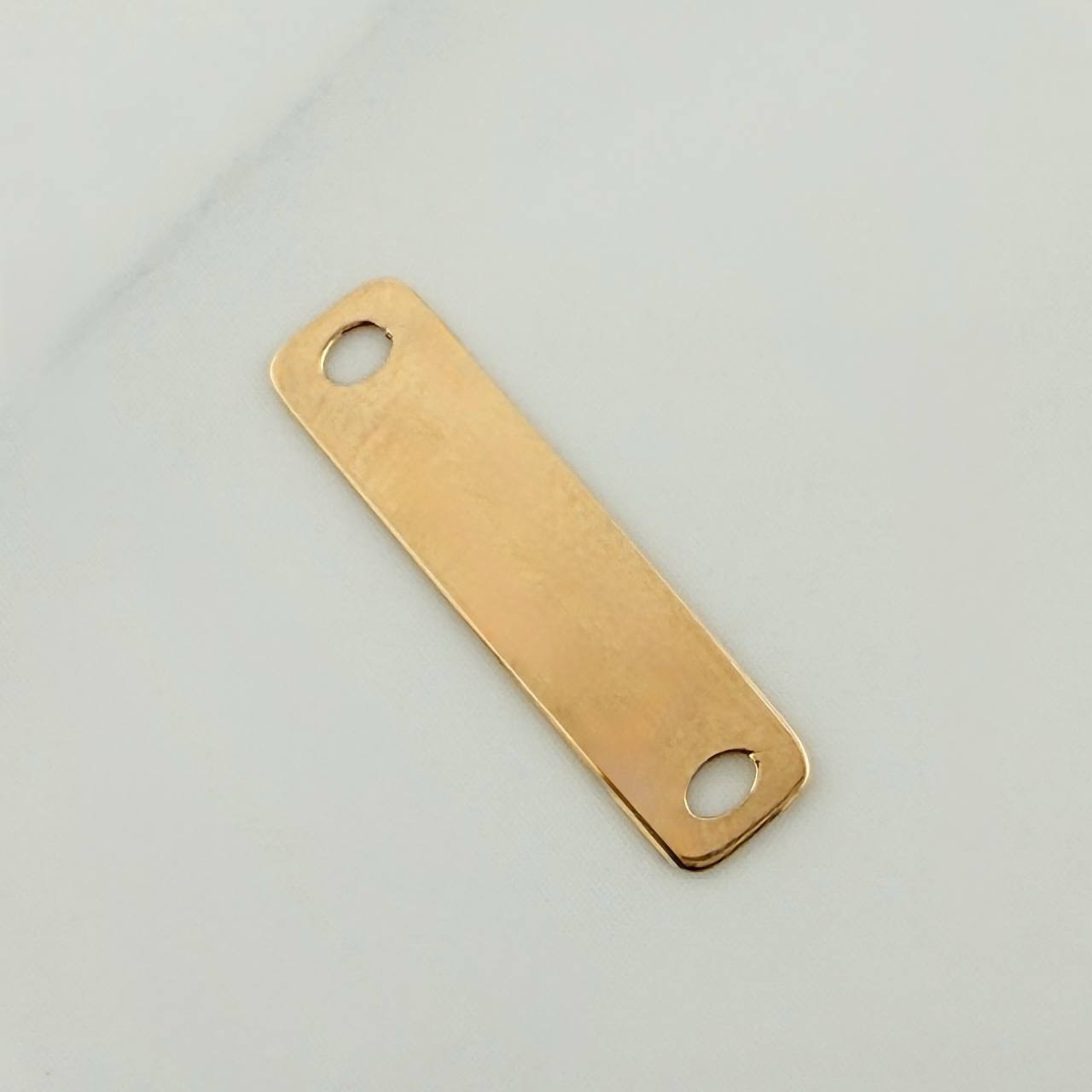 Charm Rectangular Plaque 0.35gr / 3/4 in / Yellow Gold 18K %