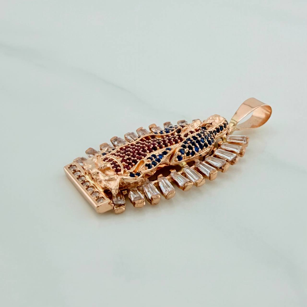 Dije Virgen Guadalupe 11gr / 1 3/4 in / Oro Rosa 18K $