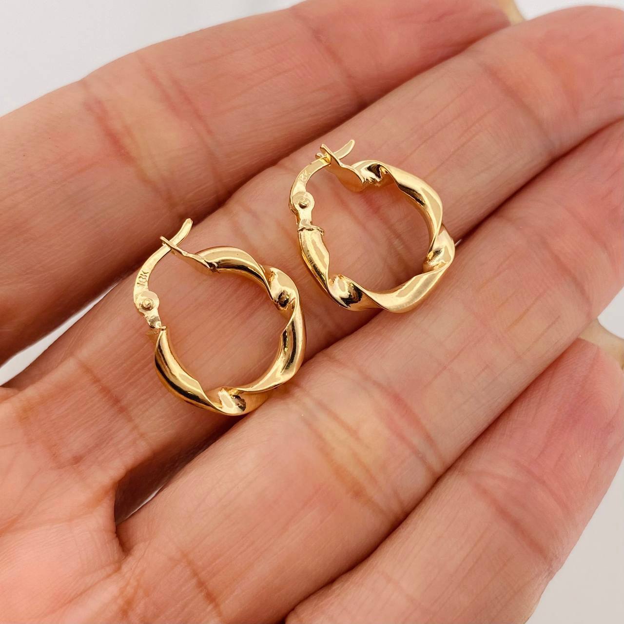 Candongas Demi 2 g / 3/4 in Oro Amarillo 18K