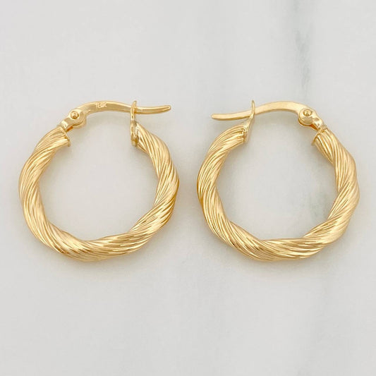 Candongas Ivy 1.95 g / 3/4 in Oro Amarillo 18K