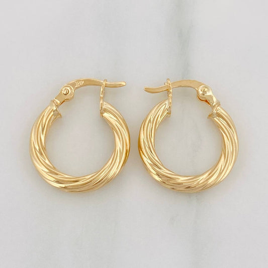 Candongas Mary 1.65 g / 3/4 in Oro Amarillo 18K