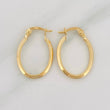 Candongas Clau Ovaladas 0.95 g / 3/4 in Oro Amarillo 18K