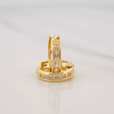 Candongas Carril 1.15 g / 1/2 in Oro Amarillo 18K