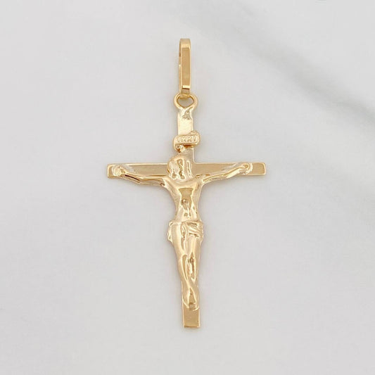 Dije Cruz Cristo 1 g / 1 1/2 in Oro Amarillo 18K