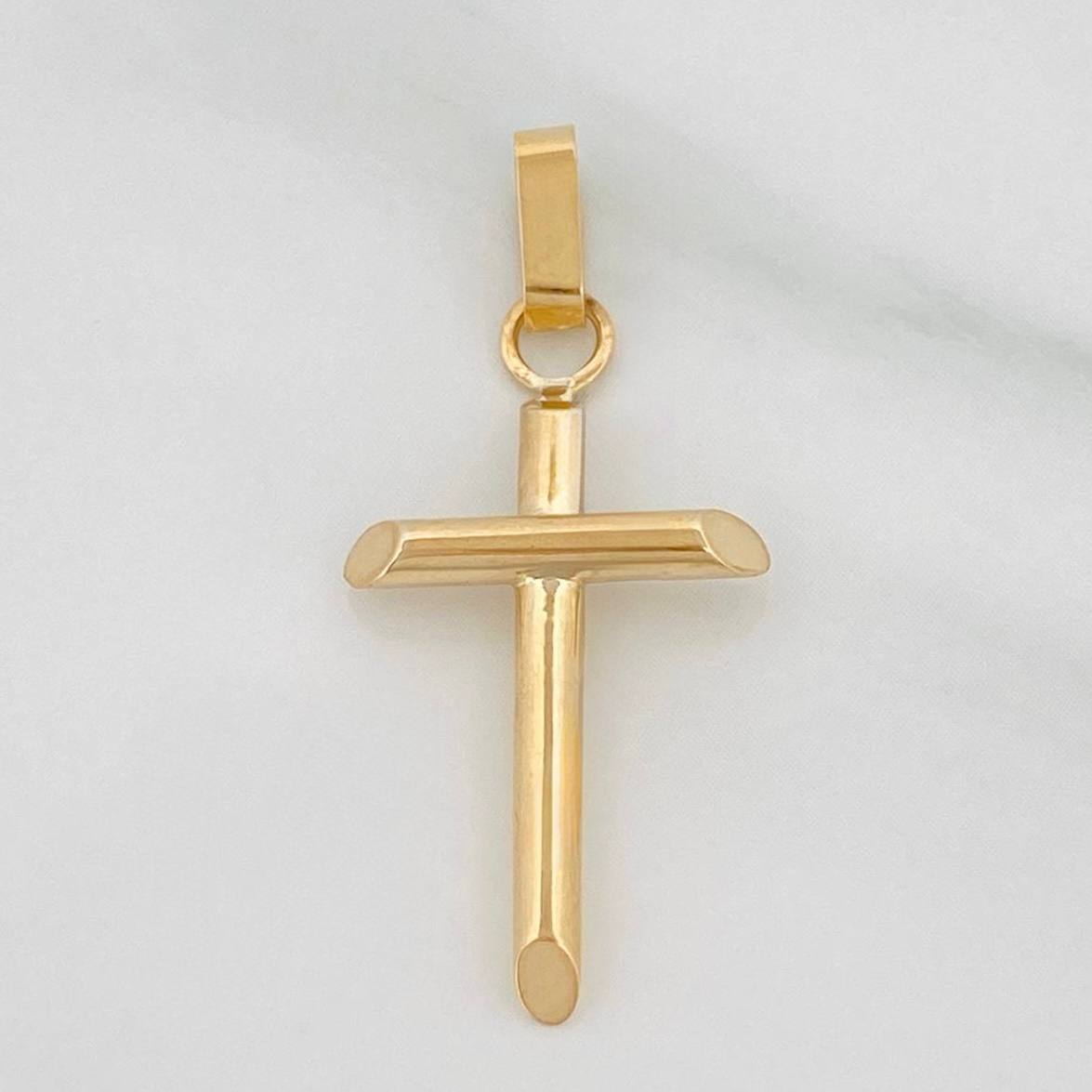 Dije Cruz 0.85 g / 1 1/2 in Oro Amarillo 18K