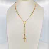Miraculous Virgin Rosary 5.95g / 22 in / 3mm Four Golds 18K